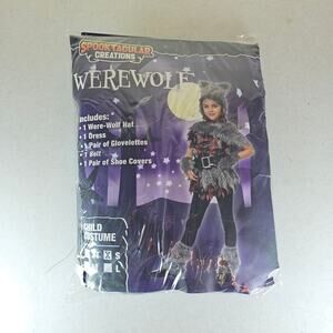 New Spooktacular Creations Werewolf Girls Costume Halloween Size Small 4-6